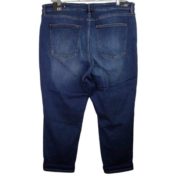 Kut from the Kloth Jeans Rachel Mom Women’s Plus Size 24W Dark Wash Hi-Rise - Picture 3 of 14